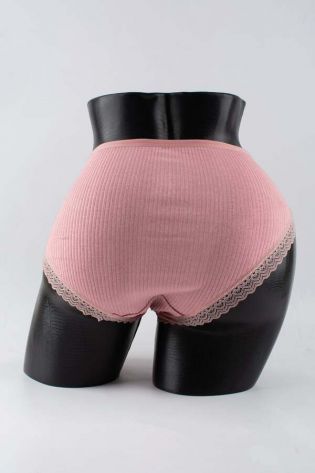 Слипы в рубчик с кружевом - фото 3