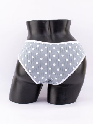 Слипы в крупный горошек с кружевом - фото 3