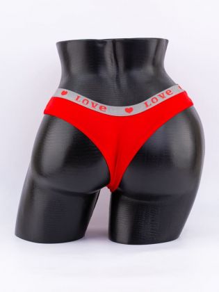 Стринги с эластичным поясом с надписью "love" - фото 3