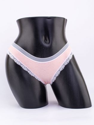 Слипы с кружевной окантовкой и эластичным поясом - фото 1