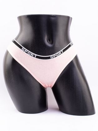 Слипы в рубчик с надписью "sport" - фото 1