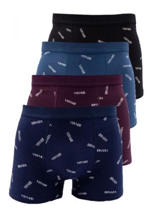 Однотонные мужские боксеры с надписями "Donara" - фото 2