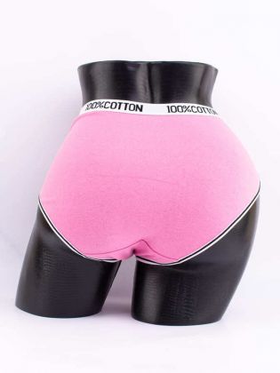 Слипы с цветочным принтом и эластичным поясом с надписью "100% COTTON" - фото 3