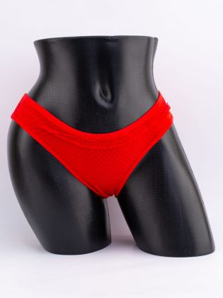 Слипы вафельные с кружевом - фото 1