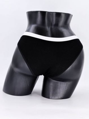 Слипы в рубчик с белым поясом - фото 3