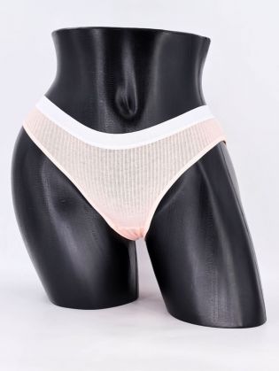 Слипы в рубчик с белым поясом - фото 1