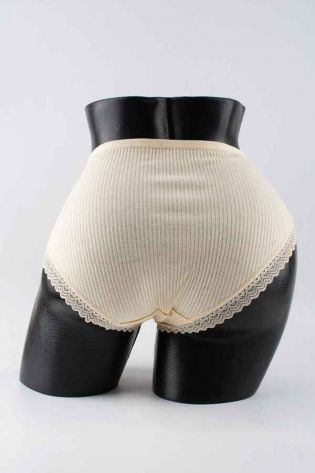 Слипы в рубчик с кружевом - фото 3