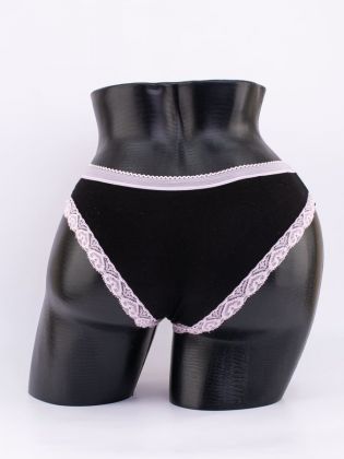 Слипы с кружевной окантовкой и эластичным поясом - фото 3