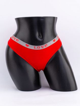 Стринги с эластичным поясом с надписью "love" - фото 1