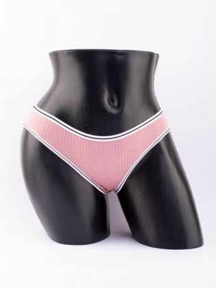 Слипы в рубчик с белым поясом и черной полоской  - фото 1