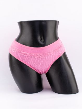 Слипы в горошек с кружевом - фото 1