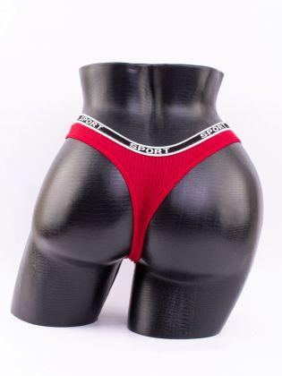 Стринги в рубчик с надписью "sport" - фото 3