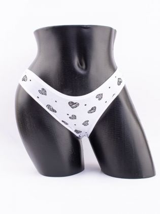 Слипы принтом "сердечки" - фото 1