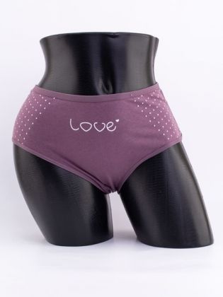 Слипы в горошек и надписью "love" - фото 1