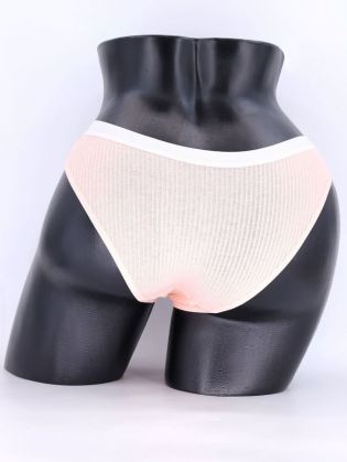 Слипы в рубчик с белым поясом - фото 3