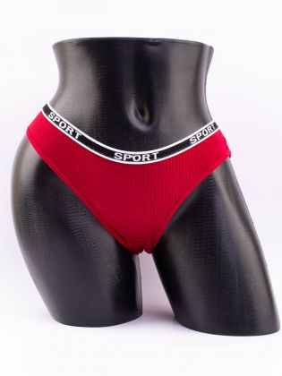 Слипы в рубчик с надписью "sport" - фото 1