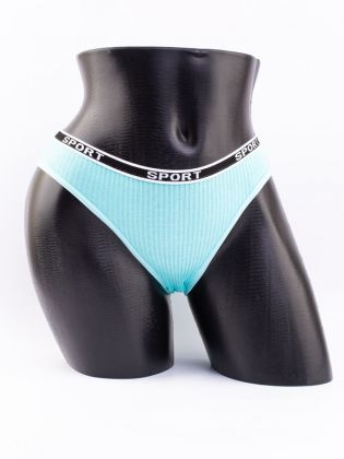 Слипы в рубчик с надписью "sport" - фото 1