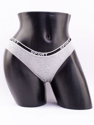 Слипы в рубчик с надписью "sport" - фото 1