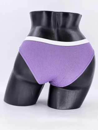 Слипы в рубчик с белым поясом - фото 3