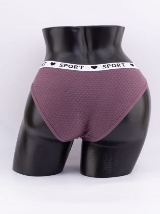 Слипы вафельные с белым поясом с надписью "sport" - фото 3