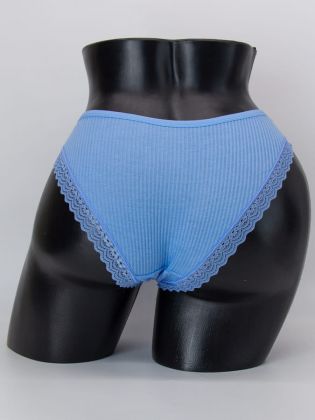 Слипы в рубчик с кружевом - фото 3