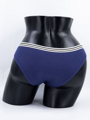 Слипы в рубчик с двумя черными полосками - фото 1