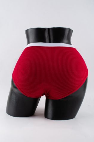 Слипы в рубчик с белым поясом - фото 3