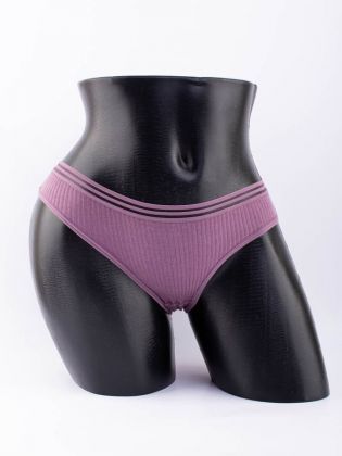 Слипы в рубчик с прозрачным поясом  - фото 1